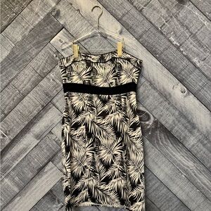 H&M Black and White Strapless Sheath Dress Cocktail Party Cruise Resort Wear